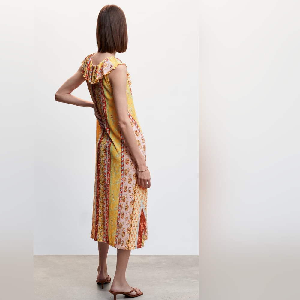 MANGO Ruffle printed dress - Picture 4 of 4